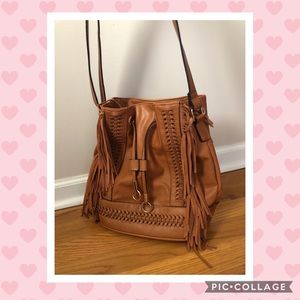 Boutique leather tassel handbag